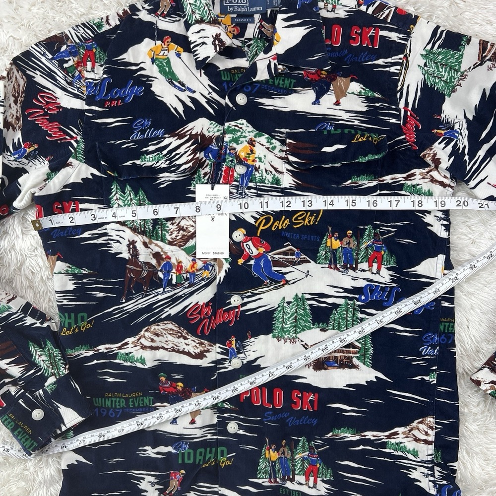 Polo Ralph Lauren Holiday Sun Valley Ski Graphic Button Down Shirt Classic SMALL - Picture 9 of 9